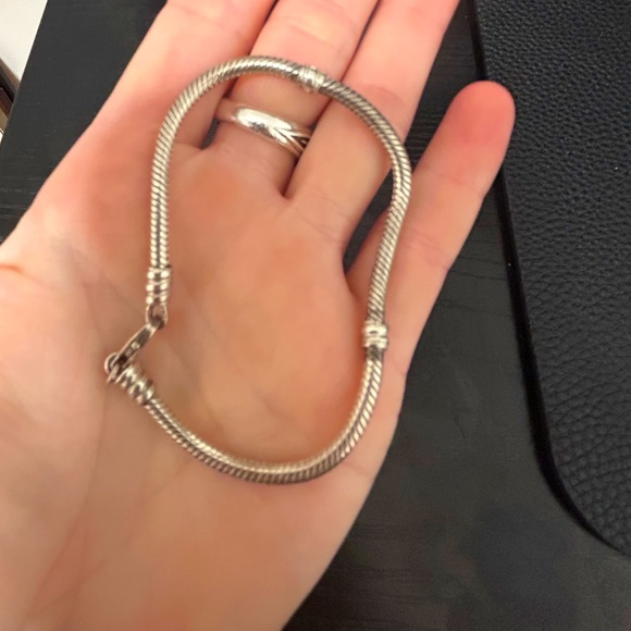 Silver pandora charm bracelet - Picture 2 of 3